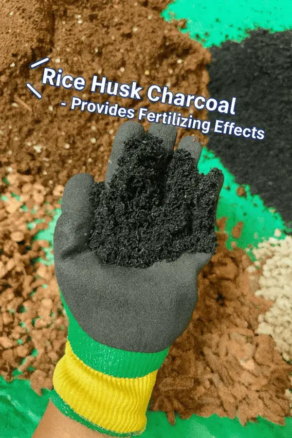 Rice husk charcoal (20%)
