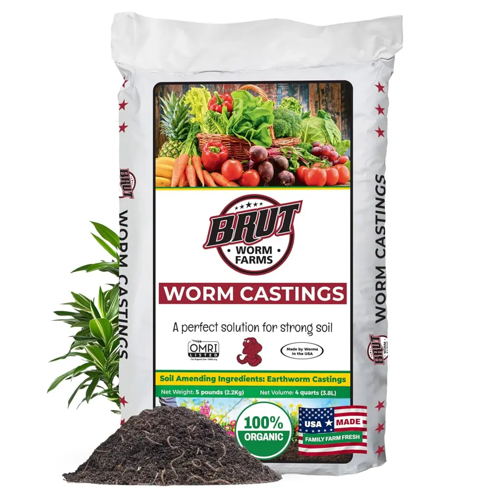 Brut Organic Worm Castings on Amazon